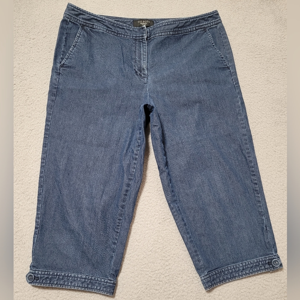 Talbots Petites Blue Denim Capri Size 12P
